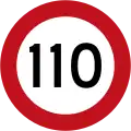 (R1-1.2) 110 km/h speed limit