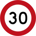 30 km/h speed limit