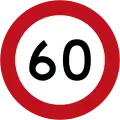 60 km/h speed limit