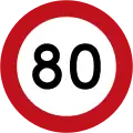 80 km/h speed limit