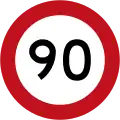 90 km/h speed limit
