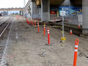 Platform construction, July 2018