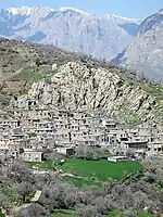 A typical Kurdish village in Hawraman, Kurdistan