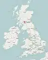 Location of the Newhouse research site, within the United Kingdom