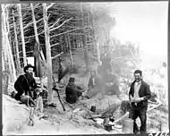 Newton Chittenden and his party. Haida Gwaii, 1884.