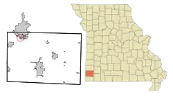 Location of Cliff Village, Missouri