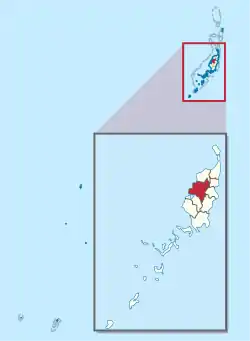 Location of Ngeremlengui in Palau