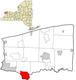 Location in Niagara County and the state of New York.