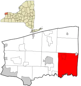 Location in Niagara County and the state of New York.