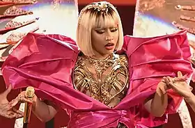 Minaj performing at the 2018 MTV Video Music Awards
