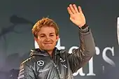 a photo of Nico Rosberg wearing a hat