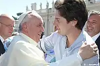 Nicolas Garcia Mayor with Pope Francis in the Vatican