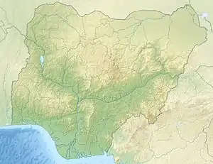 Map showing the location of Kamuku National Park
