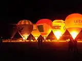 Night Glow at the 20º Hot Air Balloon Festival (FIBAQ) in Alter do Chão, Portugal, on 11 November 2016