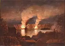 Night Passage of Union Boats at Vicksburg on the Mississippi, 1863