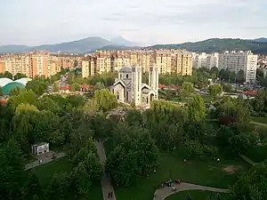 Park of St. Sava, with the Church of Holy Emperor Constantine and Empress Helen