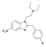 General structure of nitazene.