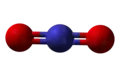 Ball-and-stick model of the nitronium cation