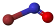 Ball and stick model of nitrosyl bromide