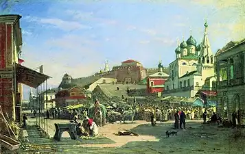 Nizhny Novgorod. Lower Bazaar (1878).