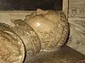 Effigy of Robert Dudley, son of Robert Dudley and Lettice Knollys, known as the "Noble Impe", on his tomb in the Beauchamp Chapel