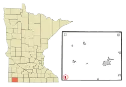 Location of Ellsworth, Minnesota