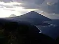 Mt Hachijō-Fuji and Hachijō-Kojima island seen from the Noboryō Pass