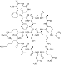 Chemical structure of Nociceptin.