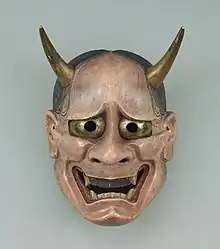 Noh mask of the hannya type. 17th or 18th century. Deemed Important Cultural Property.
