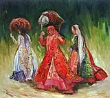 Nomad Women, 1987, Oil on canvas