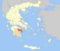 Argolis within Greece