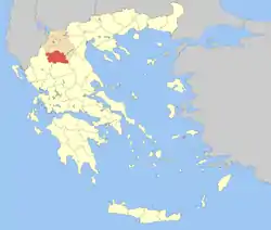 Grevena within Greece