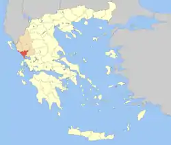 Preveza within Greece