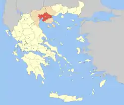 Thessaloniki within Greece