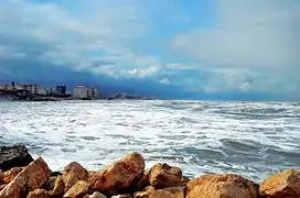 Caspian Sea coast at Nur