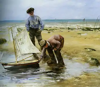 Boys Playing on the Beach (1881)