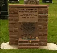 Norman Evans' grave