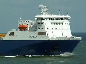 Norsky entering Zeebrugge harbour