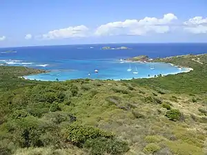 North Anchorage view from Faro Tower on Culebrita