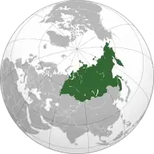 Location of Northern Asia.