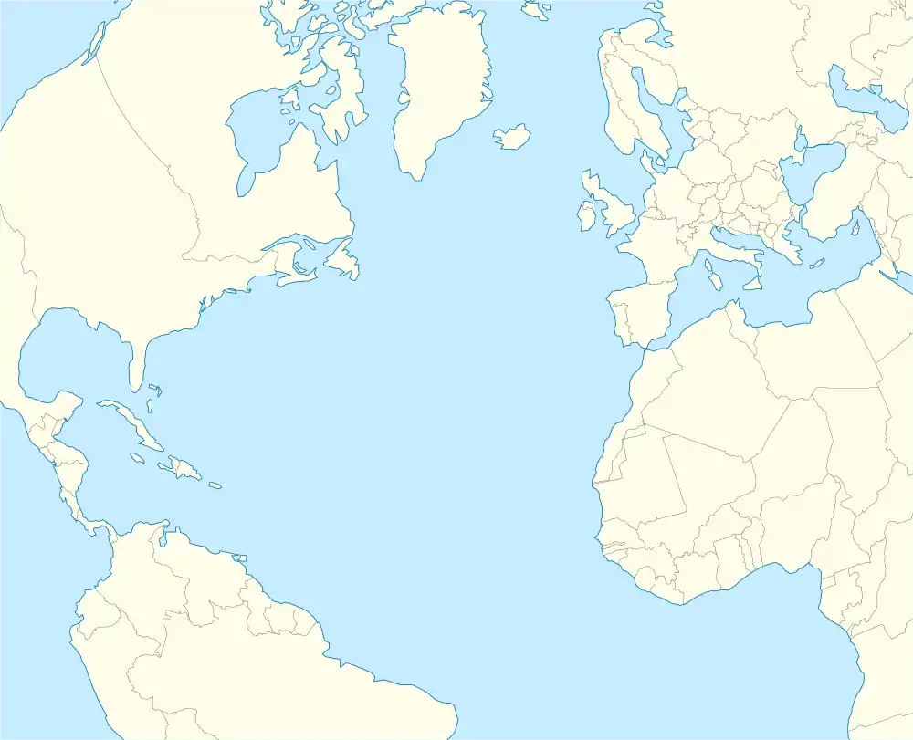 SS Empire Dorado is located in North Atlantic
