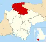 North Devon shown within Devon
