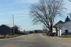 Looking west in North Leeds on WIS 60 / U.S. 51