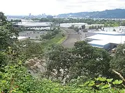 View of part of the industrial park from Mock's Crest, 2019