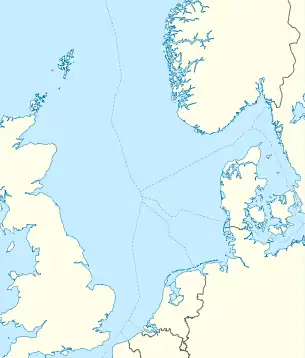 Noordhinder Bank is located in North Sea