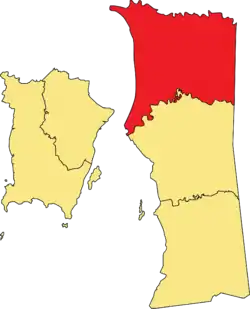 Location of North Seberang Perai District in Penang