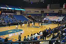 An interior of College Park Center