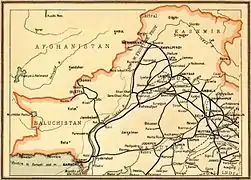 Rail map of Pakistan