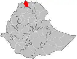 North Western Zone location in Ethiopia