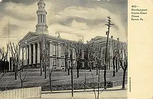 A 1905 illustration of Northampton County Courthouse in Easton